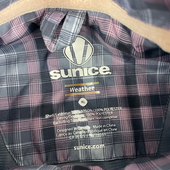 Sunice Weather Women's Size XL 1/4 Zip Pullover Windbreaker Pink Plaid *Read - Picture 2 of 8
